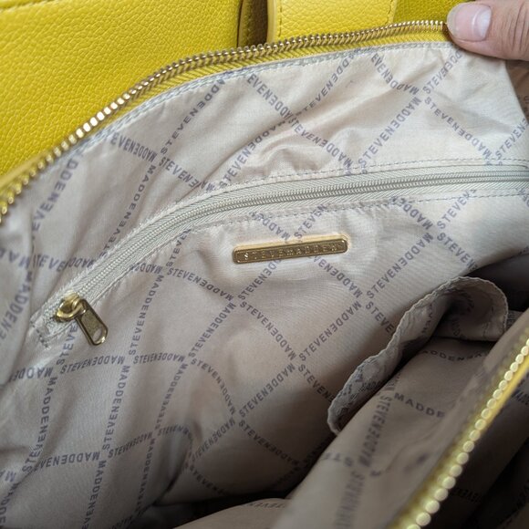 STEVE MADDEN BGRAMMER SATCHEL HAND BAG MUSTARD YELLOW TIK TOK VIRAL TRENDY - Picture 8 of 11